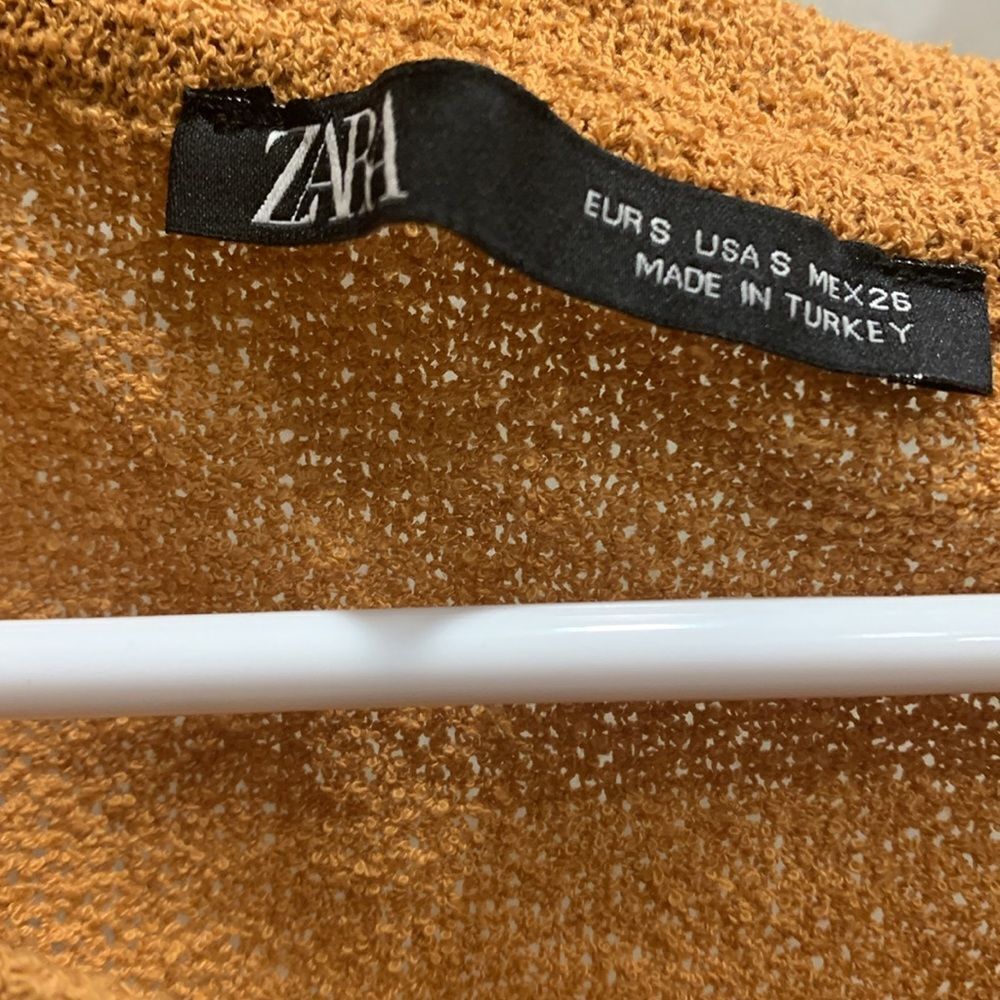 ZARA peplum long sleeve top - mustard color. Worn a handful of times. - Picture 3 of 3